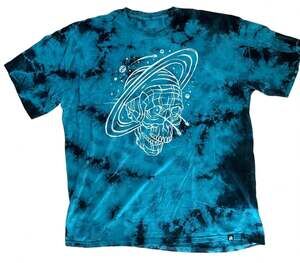 INTO THE AM Graphic Skull Planet Tie Dye T-Shirt Size M